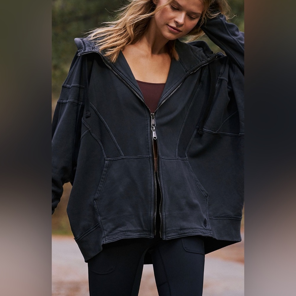 Free People Movement oversized “All Your Love Solid Hoodie”